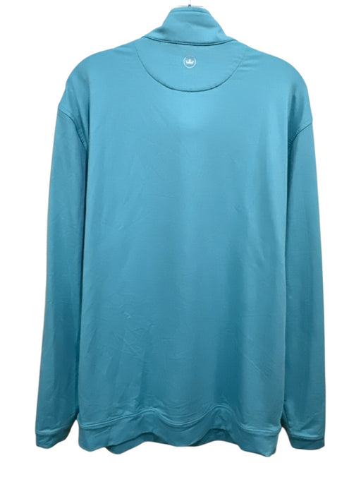 Peter Millar Size LT Turquoise Polyester All Over Print Quarter Zip Men's Jacket Turquoise / LT