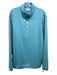 Peter Millar Size LT Turquoise Polyester All Over Print Quarter Zip Men's Jacket Turquoise / LT