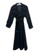 Ultima Size S Black Cashmere Lapel Detail Pockets Sash Inc Pea Coat Coat Black / S