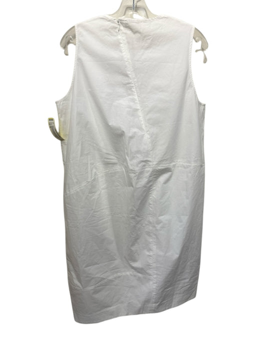 COS Size 10 White Sleeveless Back Zip Pockets Inverted pleat Dress White / 10
