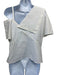 Theory Size L White Cotton Poplin Asymmetric Side Zip Top White / L