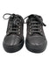 Chanel Shoe Size 39.5 Charcoal Gray & Black Leather Low Top Box Inc. Sneakers Charcoal Gray & Black / 39.5