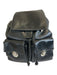 Perlina Black Leather Magnetic Flap Drawstring Closure Zipper Detail Bag Black / M