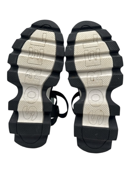 Sorel Shoe Size 6 Black Leather Velcro Strap Open Toe Sandals Black / 6
