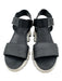 Sorel Shoe Size 6 Black Leather Velcro Strap Open Toe Sandals Black / 6