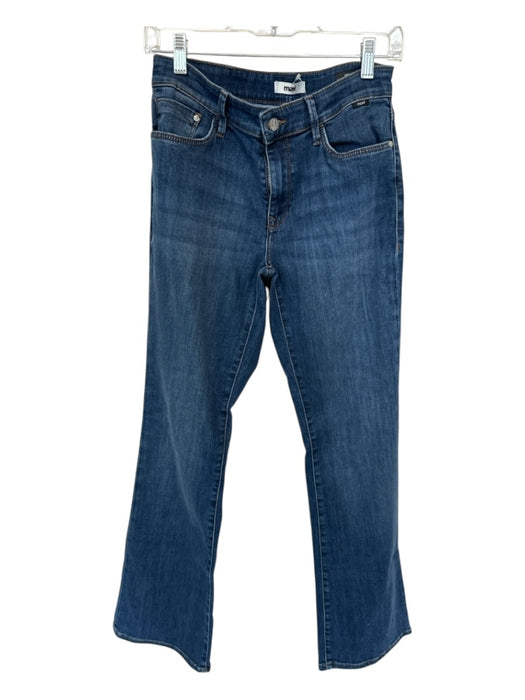Mavi Size 28 Dark Wah & Black Cotton Blend Mid Rise Bootcut Jeans Dark Wah & Black / 28