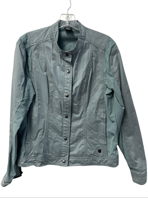 Kuhl Size Large Light Teal Cotton Blend Utility Long Sleeve Snap Closure Jacket Light Teal / Large