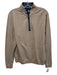 Johnnie O Size M Light Brown Cotton Quarter Zip Men's Long Sleeve Shirt Light Brown / M