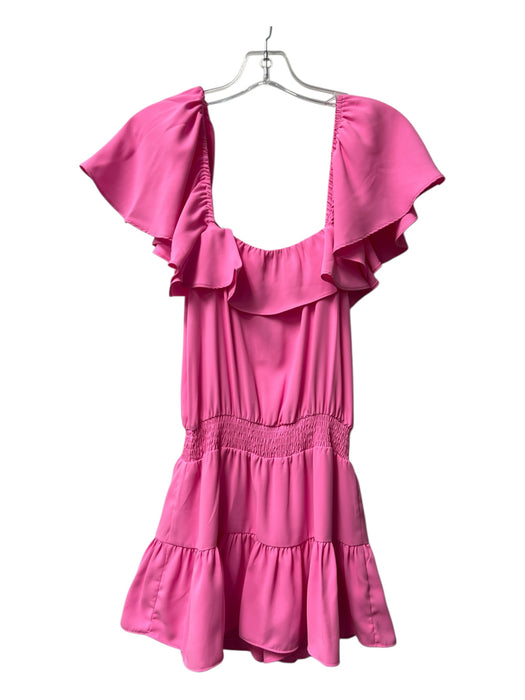 Amanda Up Richard Size XS Pink Polyester Polyester Scoop Neck Mini Dress Pink / XS