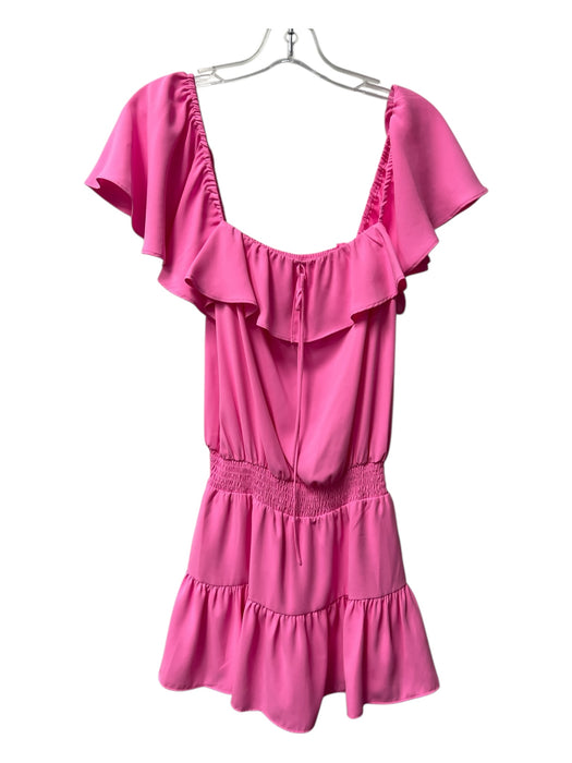 Amanda Up Richard Size XS Pink Polyester Polyester Scoop Neck Mini Dress Pink / XS