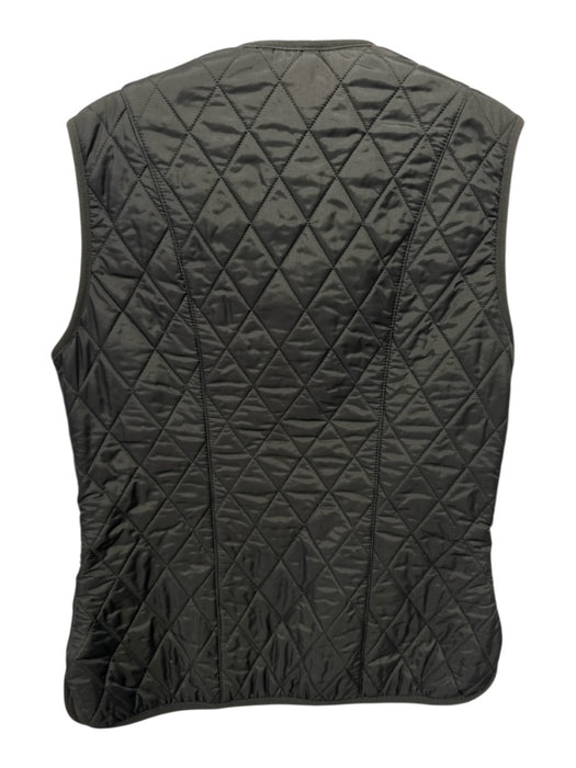Barbour Size 6 Olive Green Quilted Fleece Lined Zip Up Vest Olive Green / 6