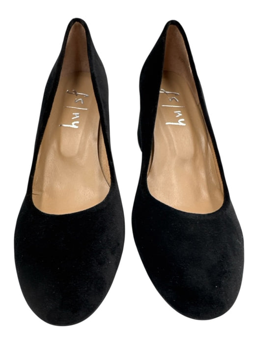 French Sole NY / FS/NY Shoe Size 6 Black textile upper Velvet Round Toe Pumps Black / 6
