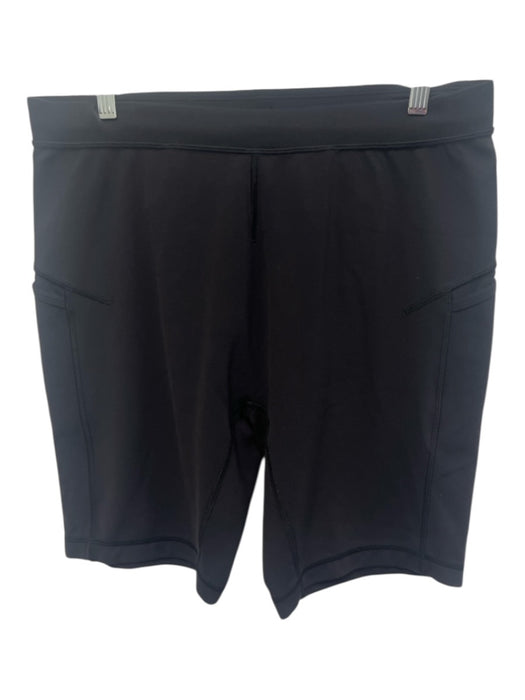 Lululemon Size L Black Synthetic Solid Slim Athleisure Men's Shorts Black / L