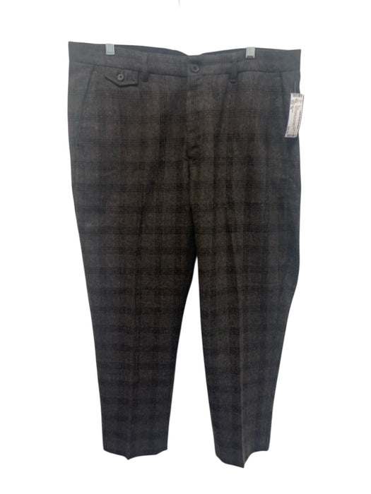 Billy Reid Size 36 Gray & Orange Polyester Blend Plaid Dress Men's Pants Gray & Orange / 36