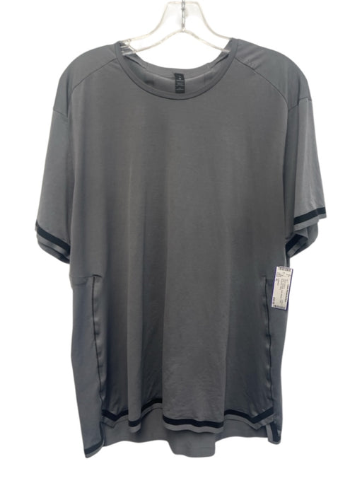 Lululemon Size XL Gray Synthetic Solid Athletic T Shirt Men's Short Sleeve Gray / XL
