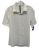 Lululemon Size L White Synthetic Grid Button Up Point Collar Men's Short Sleeve White / L