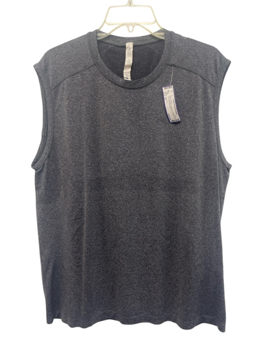 Lululemon Size XL Gray Synthetic Heathered Athletic Tank Top Men's Short Sleeve Gray / XL