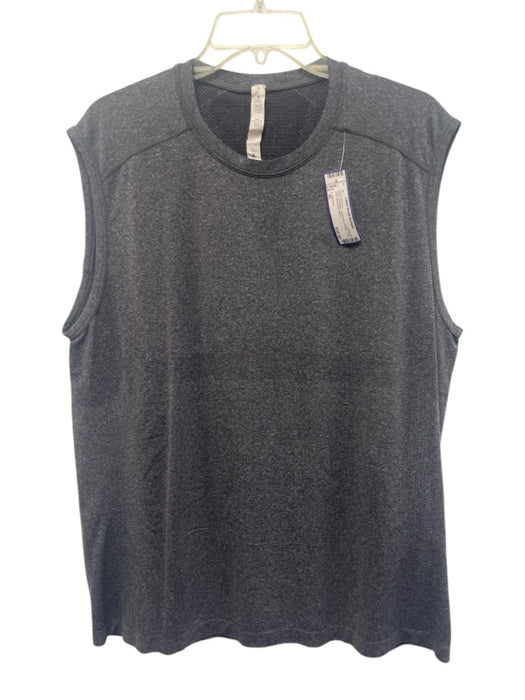 Lululemon Size XL Gray Synthetic Heathered Athletic Tank Top Men's Short Sleeve Gray / XL