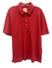 Billy Reid Size XL Red Cotton Blend Solid Polo Men's Short Sleeve Red / XL