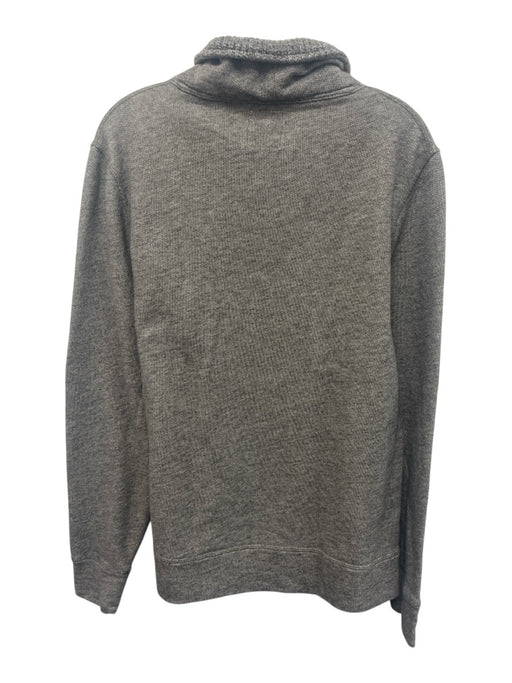 Billy Reid Size L Gray Cotton Solid Shawl collar Sweatshirt Long Sleeve Shirt Gray / L