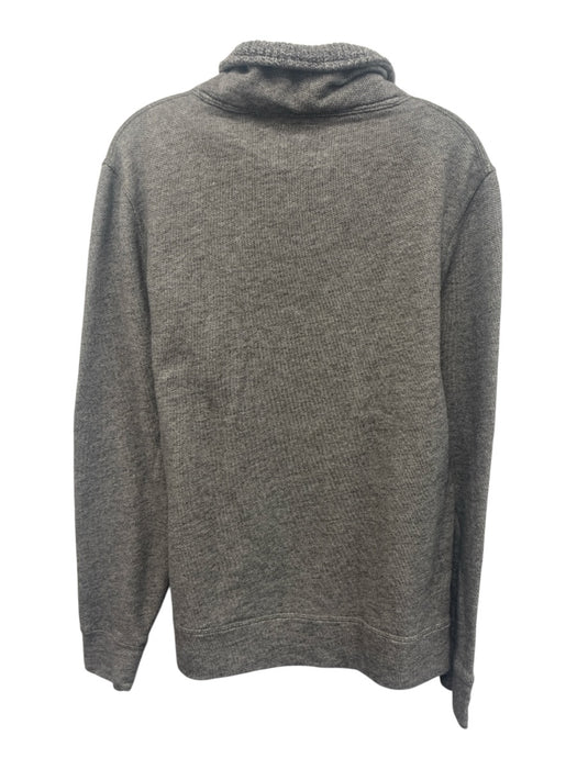 Billy Reid Size L Gray Cotton Solid Shawl collar Sweatshirt Long Sleeve Shirt Gray / L