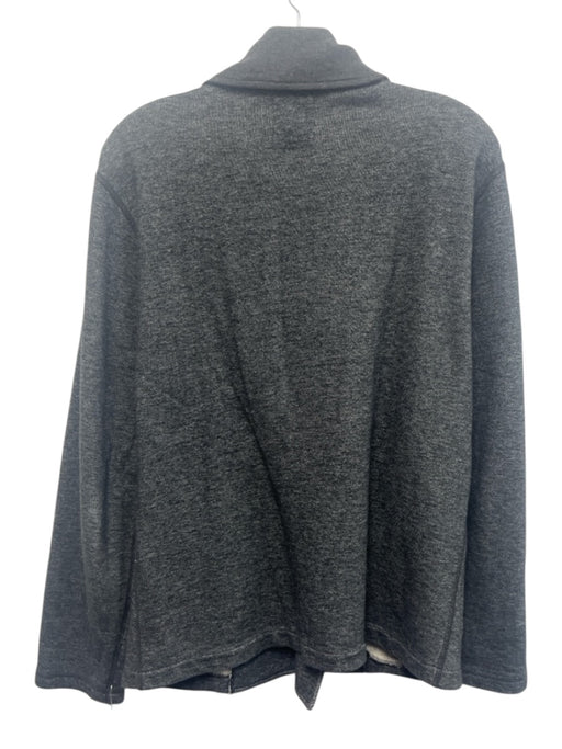 Billy Reid Size M Dark Gray Cotton Blend Solid Double Breasted Long Sleeve Shirt Dark Gray / M