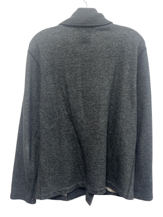 Billy Reid Size M Dark Gray Cotton Blend Solid Double Breasted Long Sleeve Shirt Dark Gray / M