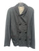 Billy Reid Size M Dark Gray Cotton Blend Solid Double Breasted Long Sleeve Shirt Dark Gray / M