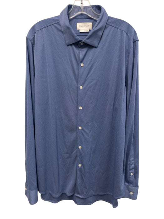 Ministry of Supply Size XL Blue Synthetic Solid Athletic Men's Long Sleeve Shirt Blue / XL