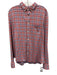 Faherty Size L Red Cotton Blend Plaid Button Down Flannel Long Sleeve Shirt Red / L