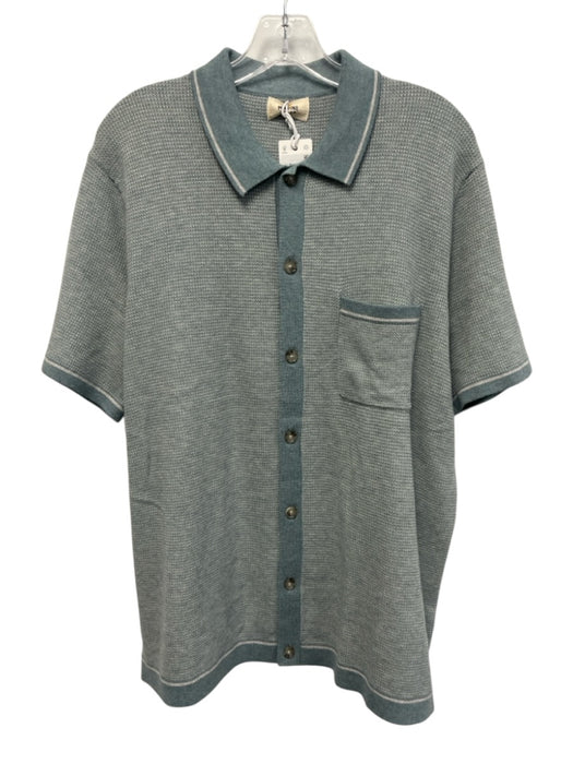 Marine Layer NWT Size L Green Cotton Blend Knit Polo Men's Short Sleeve Green / L