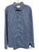 Ministry of Supply Size L Blue & White Synthetic Gingham Men's Long Sleeve Shirt Blue & White / L