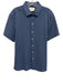 Ministry of Supply Size L Blue Synthetic Seersucker Button Up Men's Short Sleeve Blue / L