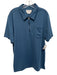 Ministry of Supply Size XL Blue Cotton Blend Solid Polo Men's Short Sleeve Blue / XL