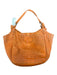 Brahmin Orange Leather Croc Embossed Top Handles Gold Hardware Bag Orange / M
