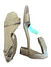 Vince Shoe Size 8.5 Taupe Leather Croc Embossed Block Heel Velcro Sandals Taupe / 8.5
