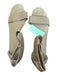 Vince Shoe Size 8.5 Taupe Leather Croc Embossed Block Heel Velcro Sandals Taupe / 8.5