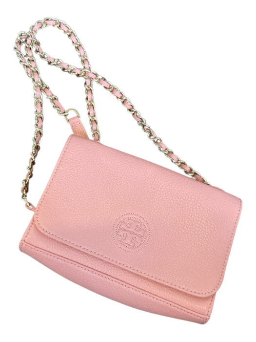 Tory Burch Pink Leather Front Flap Chain Strap Crossbody Bag Pink / S