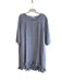 Bryn Walker Size M Blue Linen 1/2 Sleeve Ruffle Trim Hi Lo Knee length Dress Blue / M