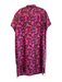 J Crew Collection Size 16 Pink & Brown Silk Lion Face Short Sleeve Dress Pink & Brown / 16