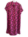 J Crew Collection Size 16 Pink & Brown Silk Lion Face Short Sleeve Dress Pink & Brown / 16