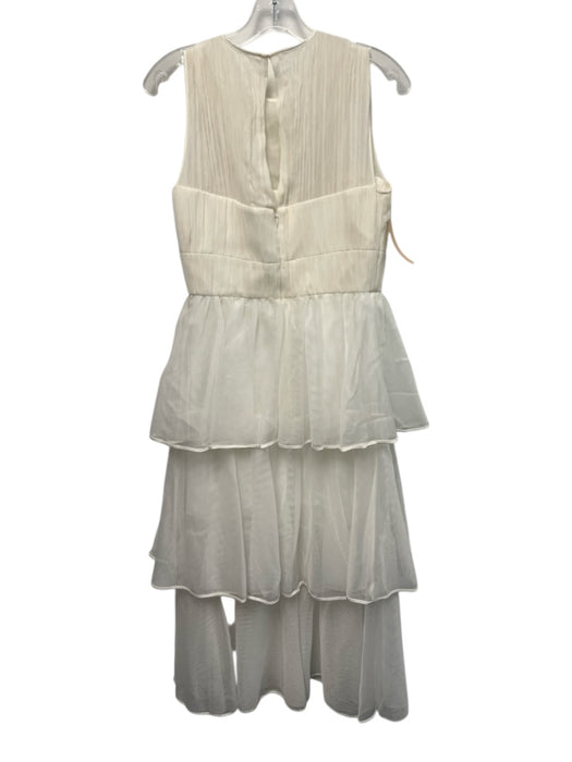 Jonathan Simkhai Size 4 Ivory Polyester Tulle Midi Sleeveless Dress Ivory / 4