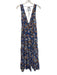 Misa Size Small Blue & Orange Polyester Floral Maxi Dress Blue & Orange / Small