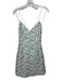 Alice + Olivia Size 10 Blue, White, Green Polyester Sleeveless Floral Mini Dress Blue, White, Green / 10