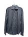 Bugatchi Size Est L Gray Cotton Plaid Button Up Men's Long Sleeve Shirt Gray / Est L