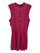 Daily Practice Size S Magenta Pink Cotton Ribbed Sleeveless Seam Detail Dress Magenta Pink / S