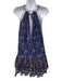 Free People Size S Navy, Blue, Purple Cotton Sleeveless Floral high neck Dress Navy, Blue, Purple / S