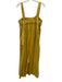 Cleobella Size M Yellow & Pink Sleeveless Geometric Ruffle Hem Midi Dress Yellow & Pink / M