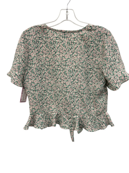 Show Me Your Mumu Size S/M Pink, Green, White Polyester Short Sleeve Skirt Set Pink, Green, White / S/M