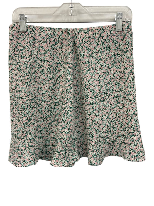 Show Me Your Mumu Size S/M Pink, Green, White Polyester Short Sleeve Skirt Set Pink, Green, White / S/M